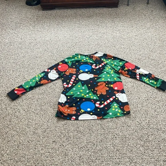 LuLaRoe Festive Multicolor Long Sleeve Shirt - Picture 5 of 5